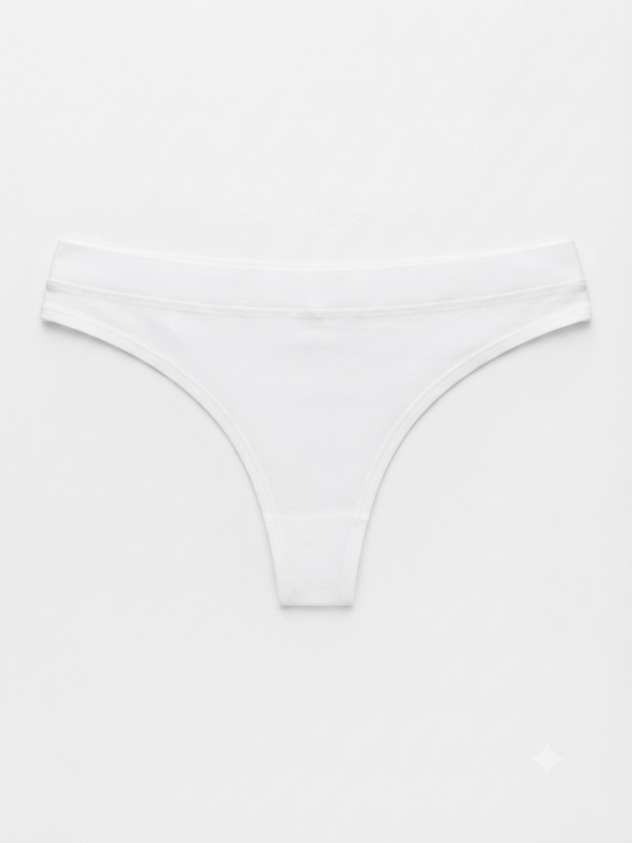 PIERRE ROBERT Women’s Cotton thongs (white)