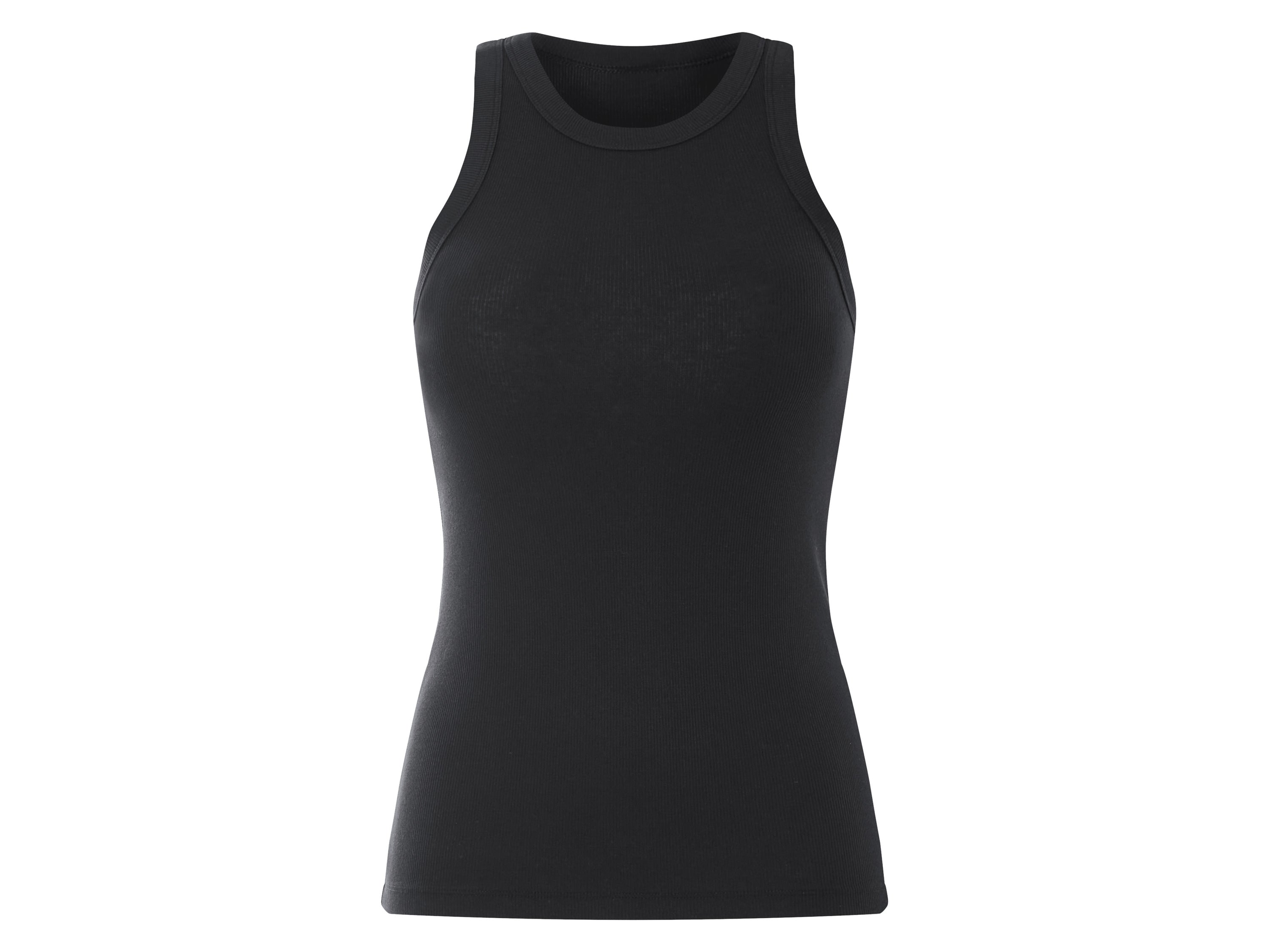 ESMARA Women’s Ribbed Tank top (Black)
