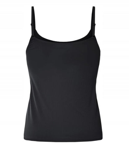 ESMARA Women's ribbed top with spaghetti straps, 2 pieces, Black