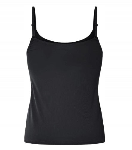 ESMARA Women's ribbed top with spaghetti straps, 2 pieces, Black