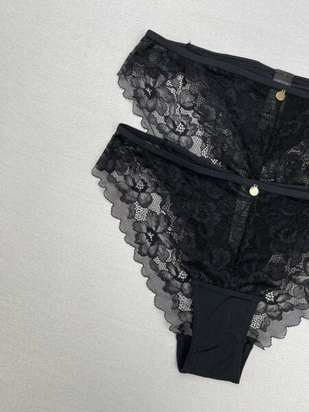 ESMARA Women’s lace brief, 2pcs  (black)