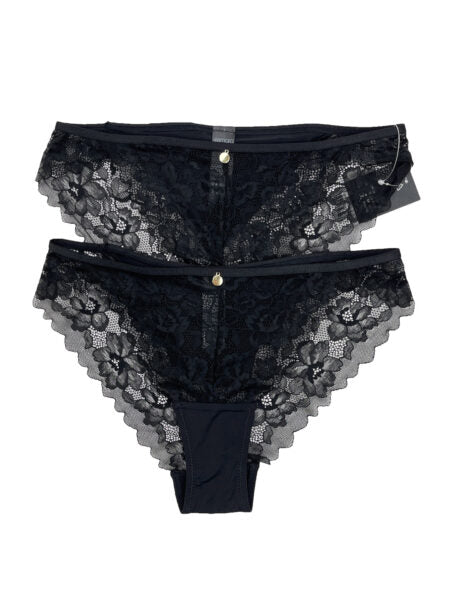 ESMARA Women’s lace brief, 2pcs  (black)
