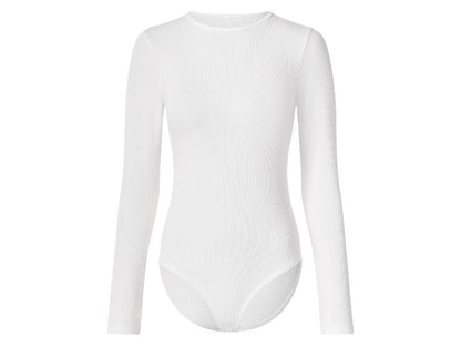 ESMARA Women’s long sleeves bodysuit (white)
