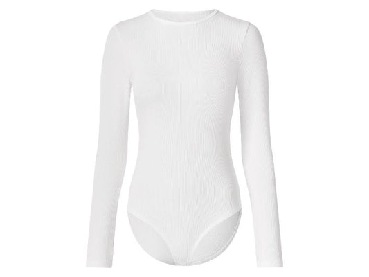 ESMARA Women’s long sleeves bodysuit (white)