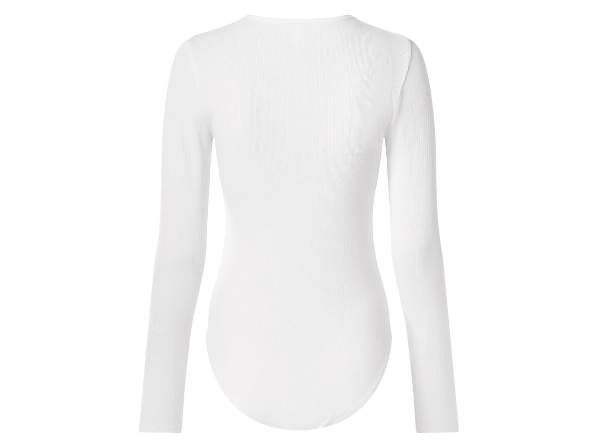 ESMARA Women’s long sleeves bodysuit (white)