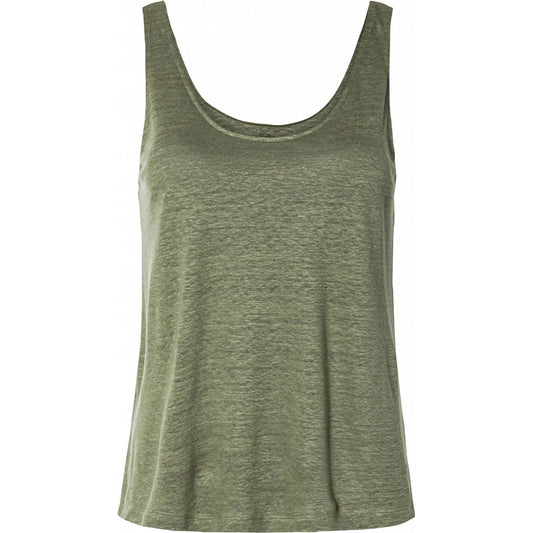 ESMARA Women’s Linen Tank top (olive green)