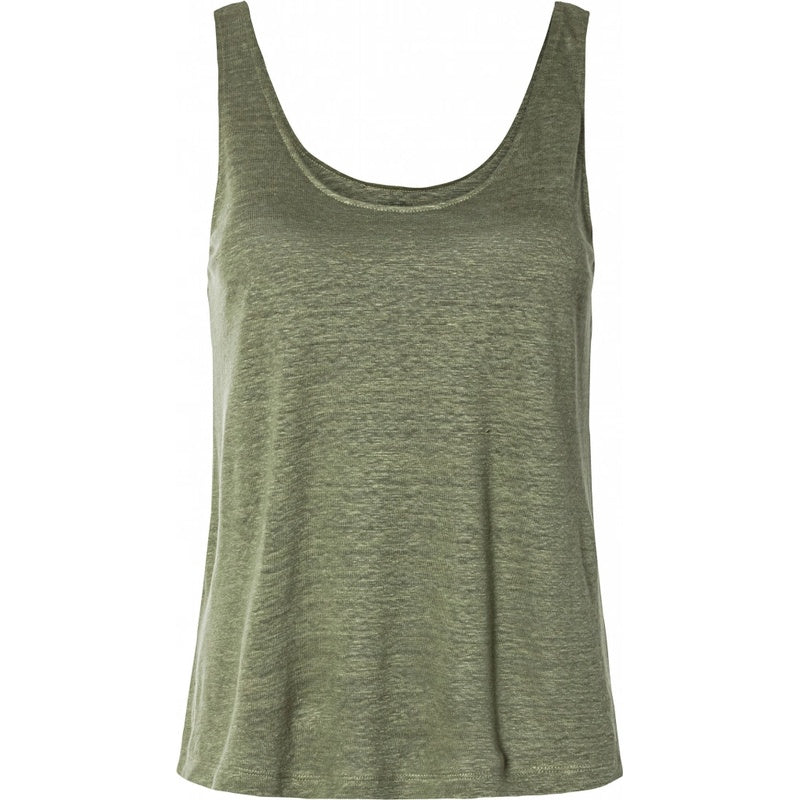 ESMARA Women’s Linen Tank top (olive green)