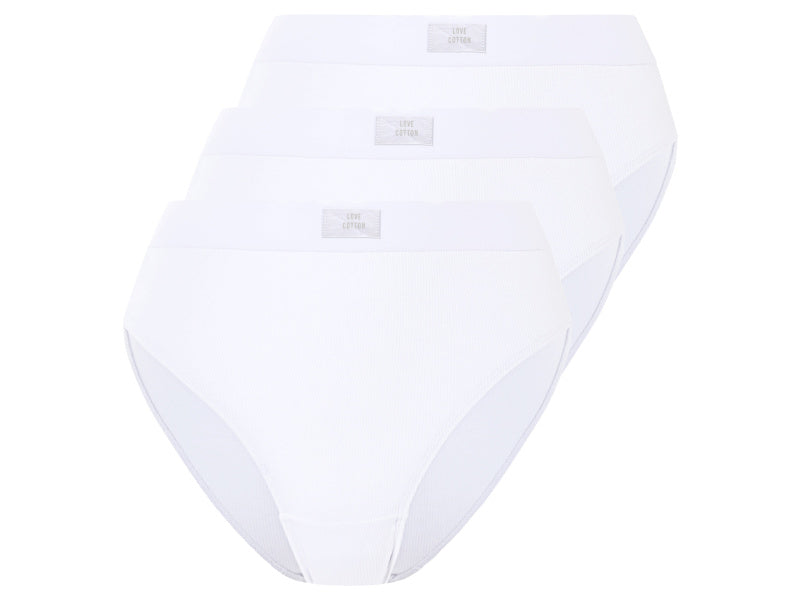 ESMARA Women’s Ribbed Bio cotton briefs, 3 pcs
