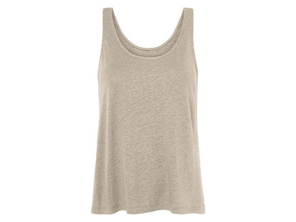 ESMARA Women’s Linen Tank top (Beige)