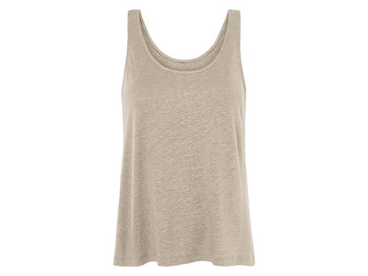 ESMARA Women’s Linen Tank top (Beige)