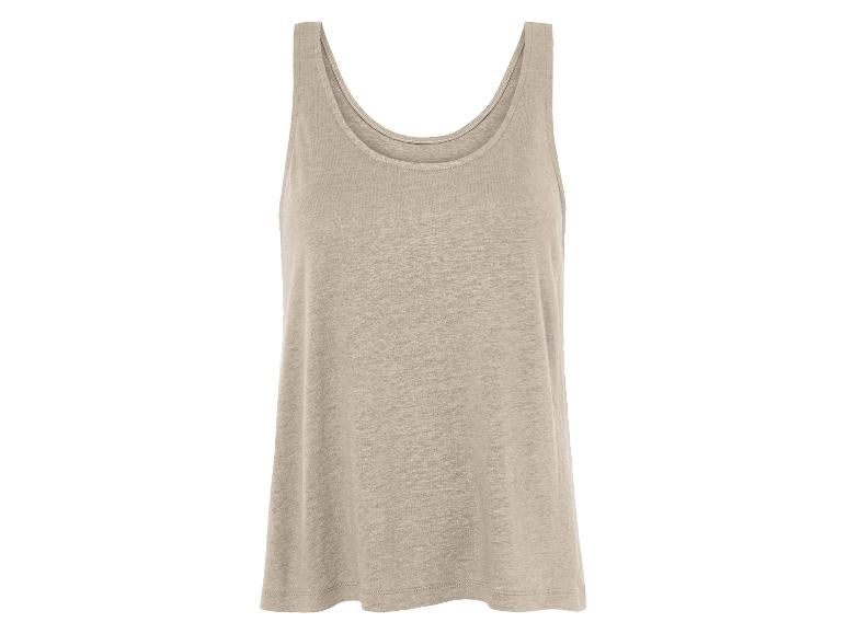 ESMARA Women’s Linen Tank top (Beige)
