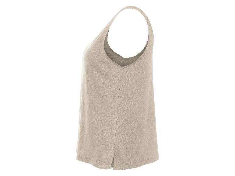 ESMARA Women’s Linen Tank top (Beige)