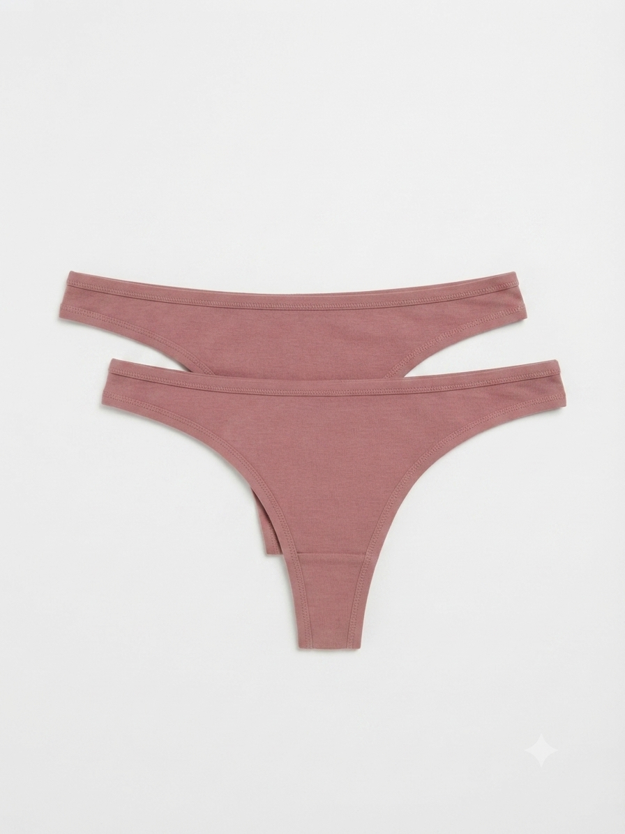 ESMARA Cotton Thongs, 2 pieces