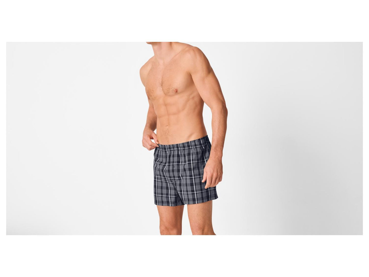 LIVERGY Men’s Boxer-Shorts ( blue & navy) , 5 pcs