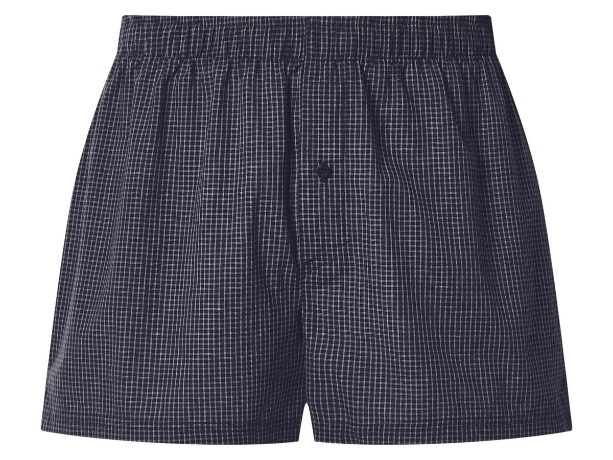 LIVERGY Men’s Boxer-Shorts ( blue & navy) , 5 pcs