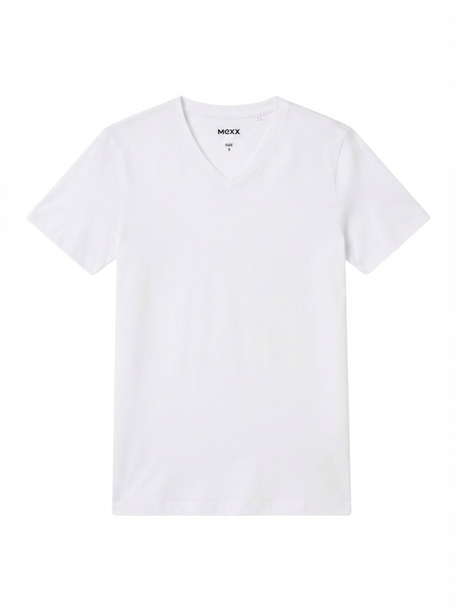 MEXX Men’s Shortsleeve Undershirt - V neckline (White)