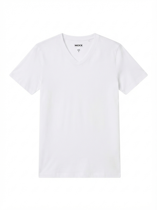 MEXX Men’s Shortsleeve Undershirt - V neckline (White)