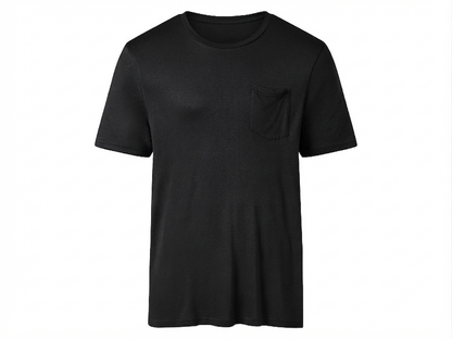 LIVERGY Men’s Viscose PJ Top ( Black)