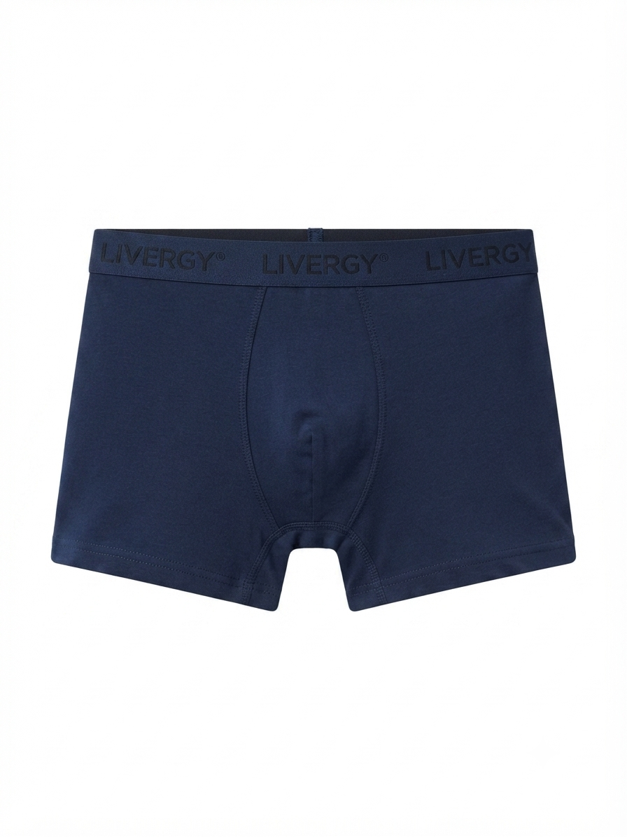 LIVERGY Men’s Cotton Boxers (Navy)