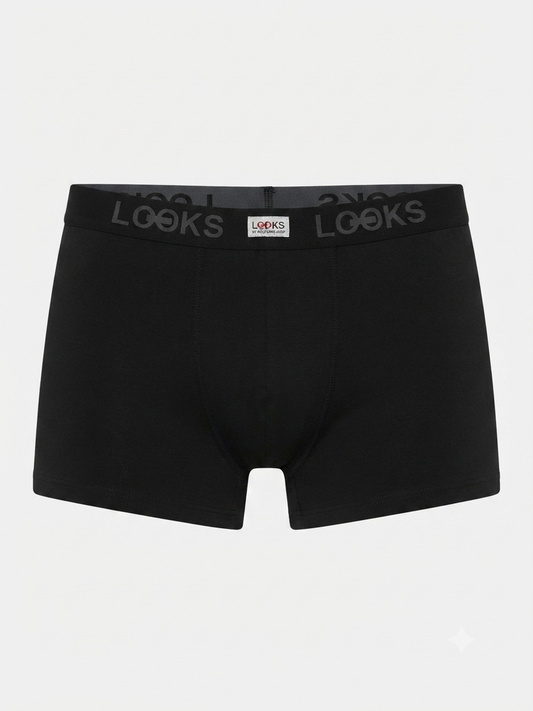 LOOKS Men’s Cotton Boxers (Black)