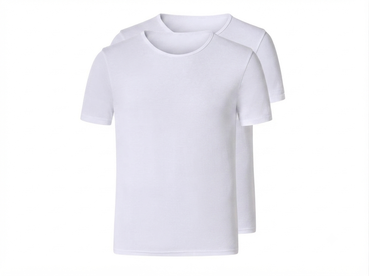 ESMARA men Men’s Shortsleeve Undershirts, 2 pcs