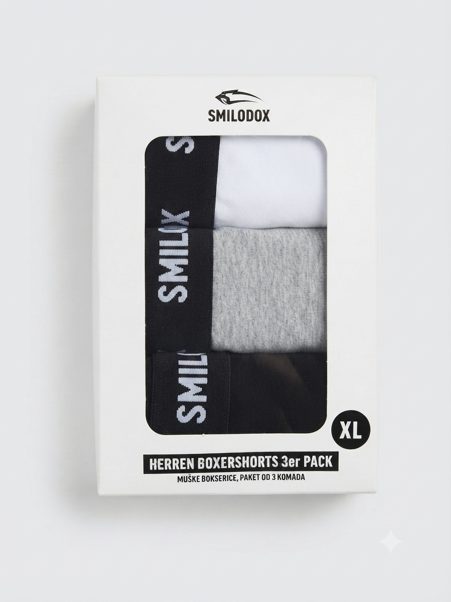 SMILODOX Men’s Boxers Set , 3 pcs