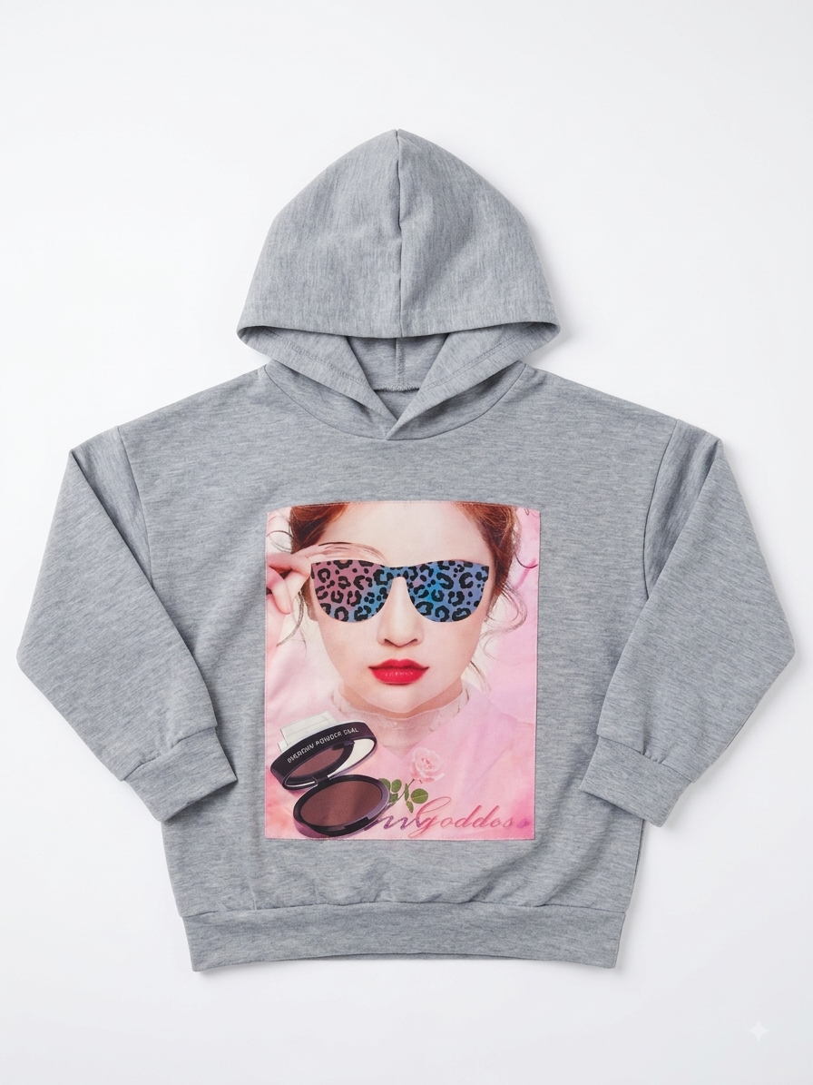 CHICAPRIE Girls Graphic Hoodie