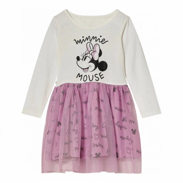 MINNIE MOUSE Girls Longsleeve Dress with tulle skirt
