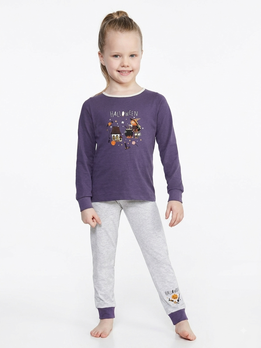 POCOPIANO Girls “Halloween” Long Pajama Set