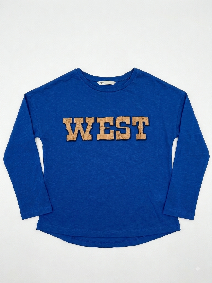 ZARA Girls Longsleeve T-Shirt (Blue)