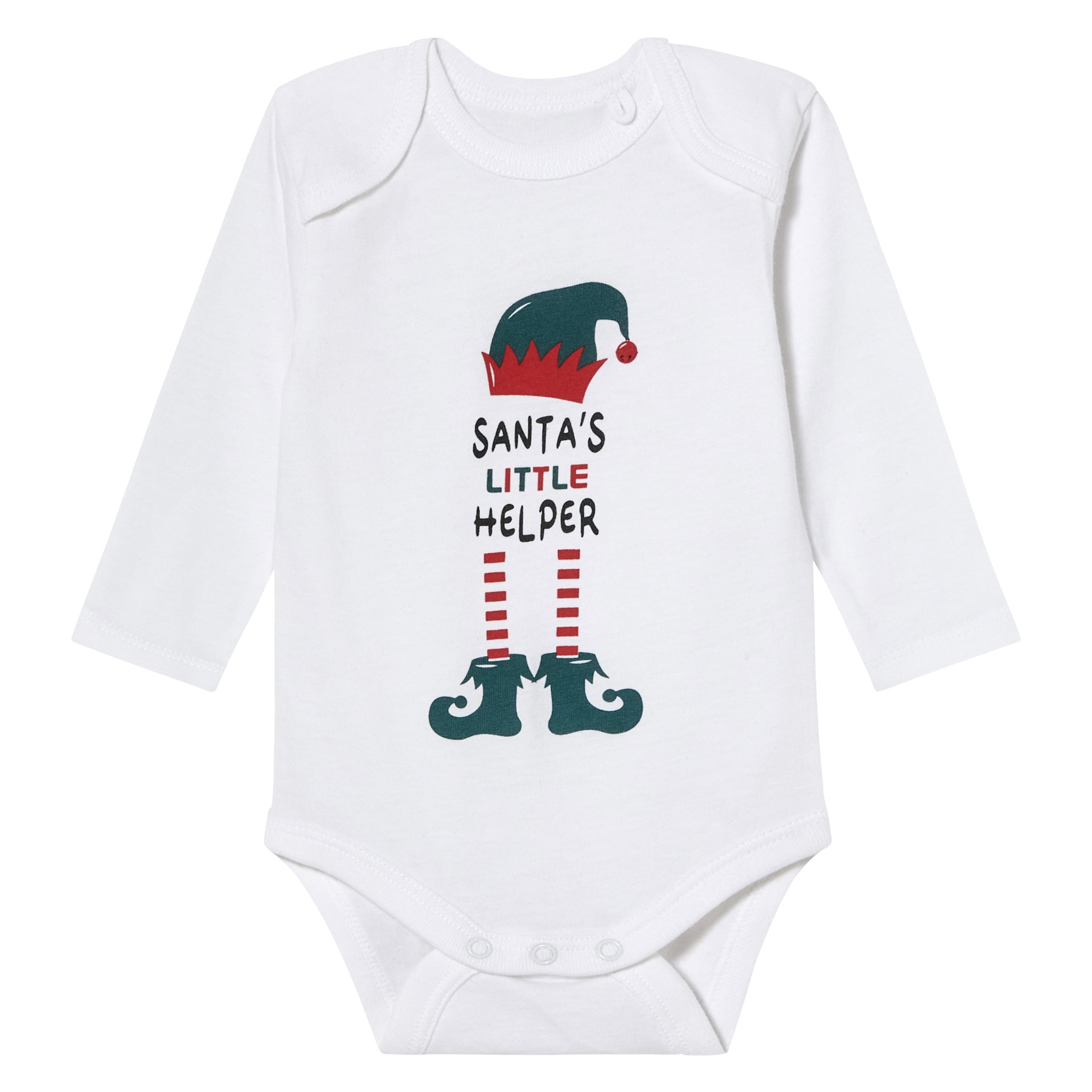 LUPILU Babies’ Longsleeve Bodysuit «Santa’s Little Helper »