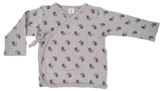 LODGER Babies’ Muslin Fold-over Bodysuit (Grey)