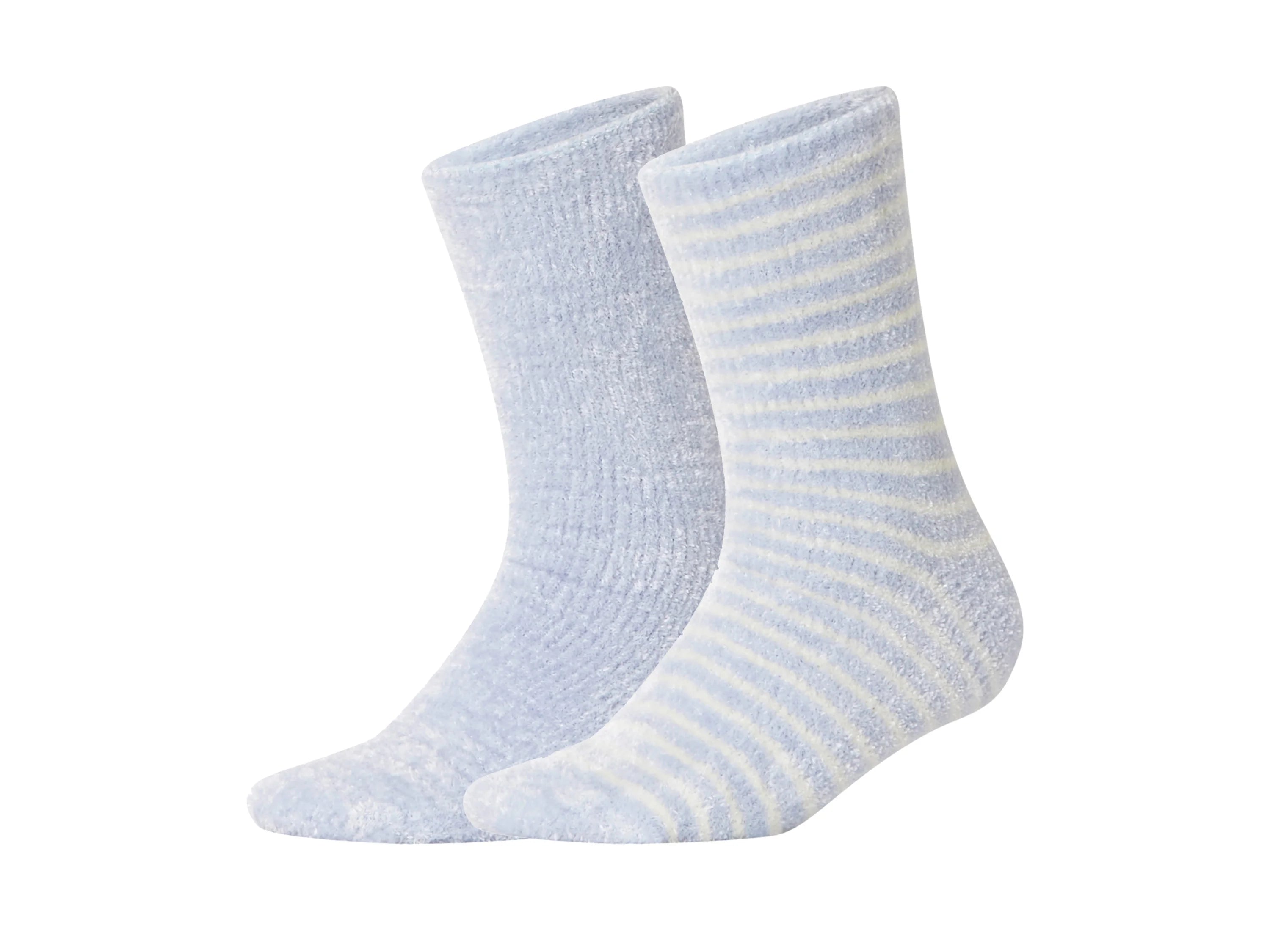 ESMARA Women’s lounge Socks , 2 pcs (Stripes/blue)