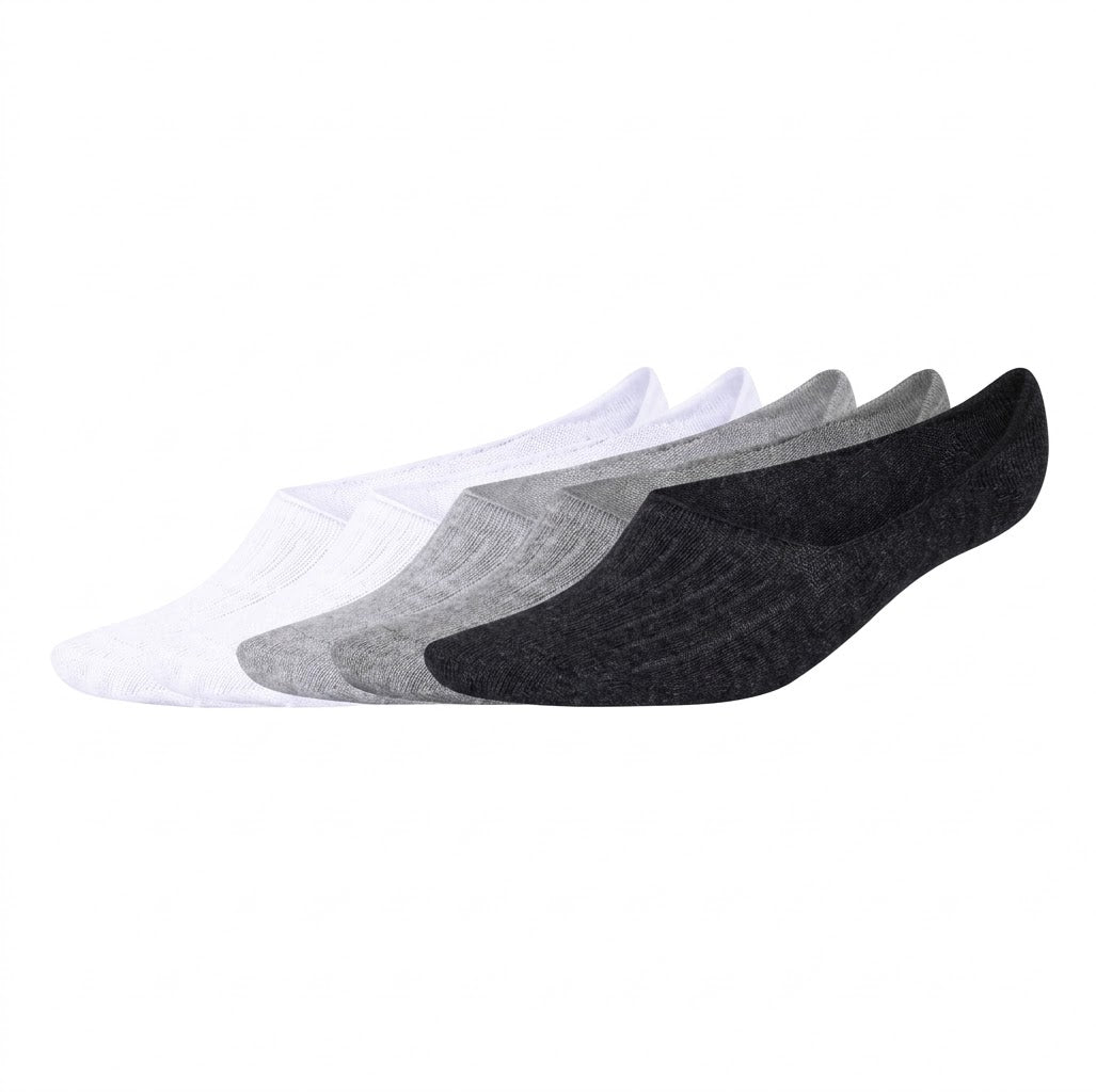 ESMARA Women’s Footies , 5 pairs (white/grey/black)