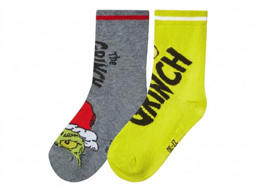 «The Grinch » Kids’ Socks , 2 pairs (grey/green)