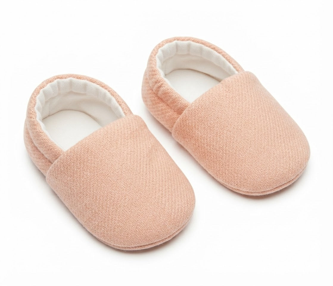 Baby cotton slippers ( pink)