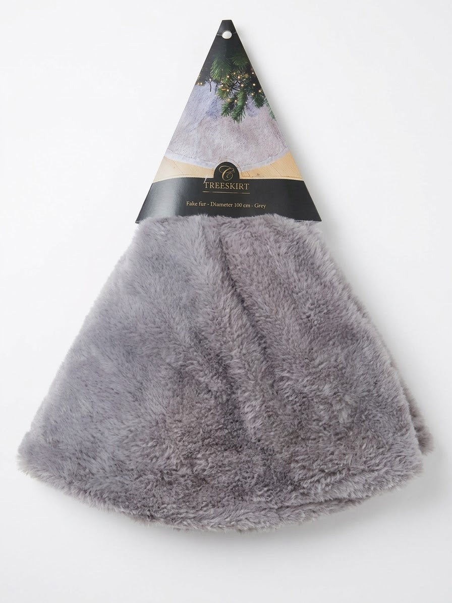 Faux-fur Christmas Tree Skirt - D 100cm