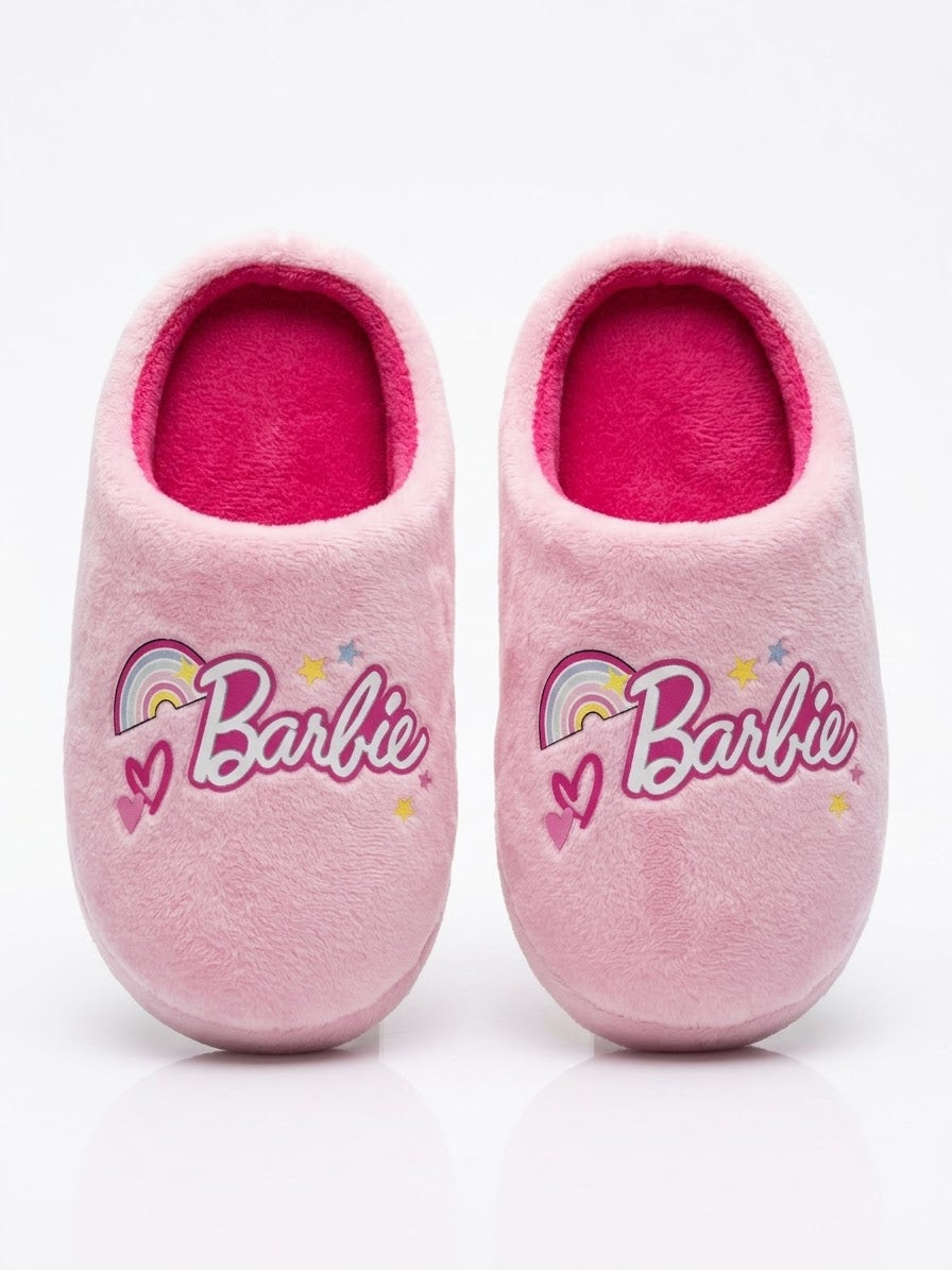 Girls’ Plush Slippers - Barbie