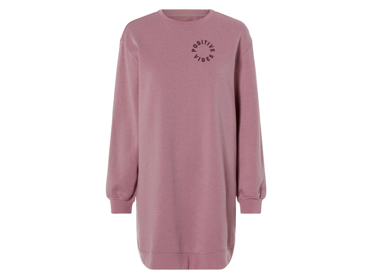 ESMARA Women’s Fleece Sweatshirt Dress (Positive Vibes)