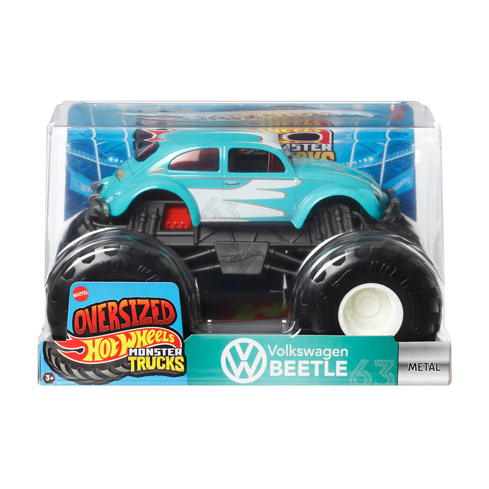 Hot Wheels Monster Trucks Oversized Volkswagen Beetle Diecast Car [Teal]