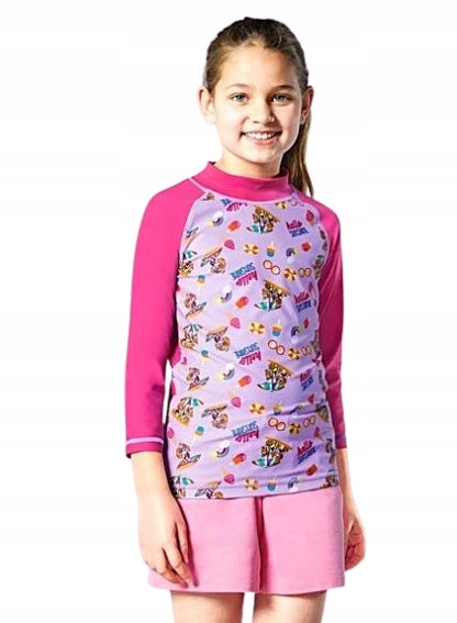 Children's Swim Shirt UV 50+ 3/4 Sleeve Rashguard (Paw Patrol)