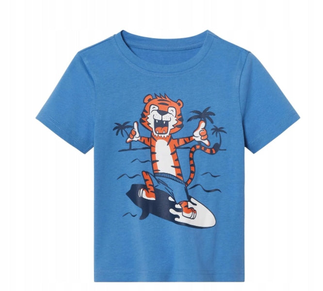 Children's Pajamas Short Sleeve Shorts Cotton Tiger
