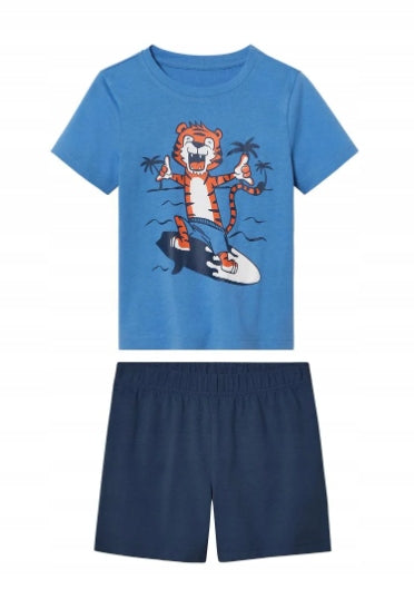 Children's Pajamas Short Sleeve Shorts Cotton Tiger