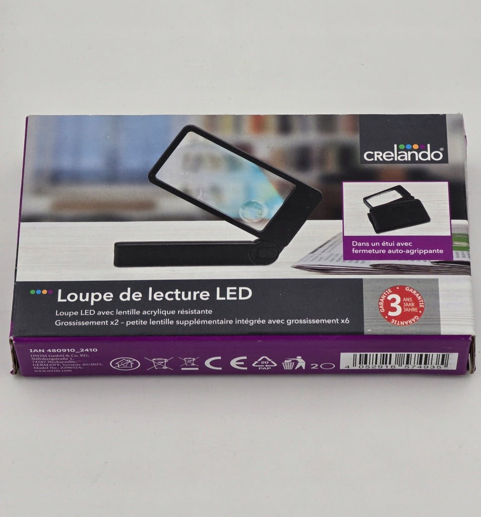 LED magnifying glass in case