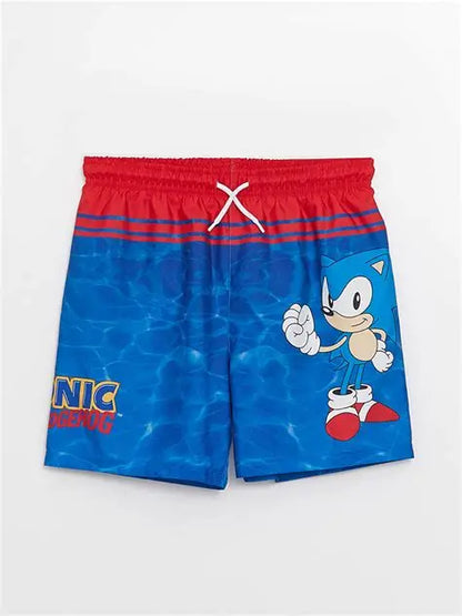 LCW Kids Sonic Printed Quick Drying Uv Protected Boys' Swim Shorts