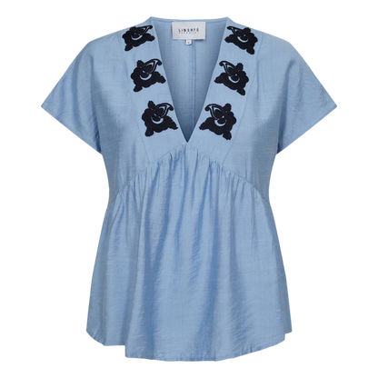 Liberté - Roseli SS Blouse - Dusty Blue