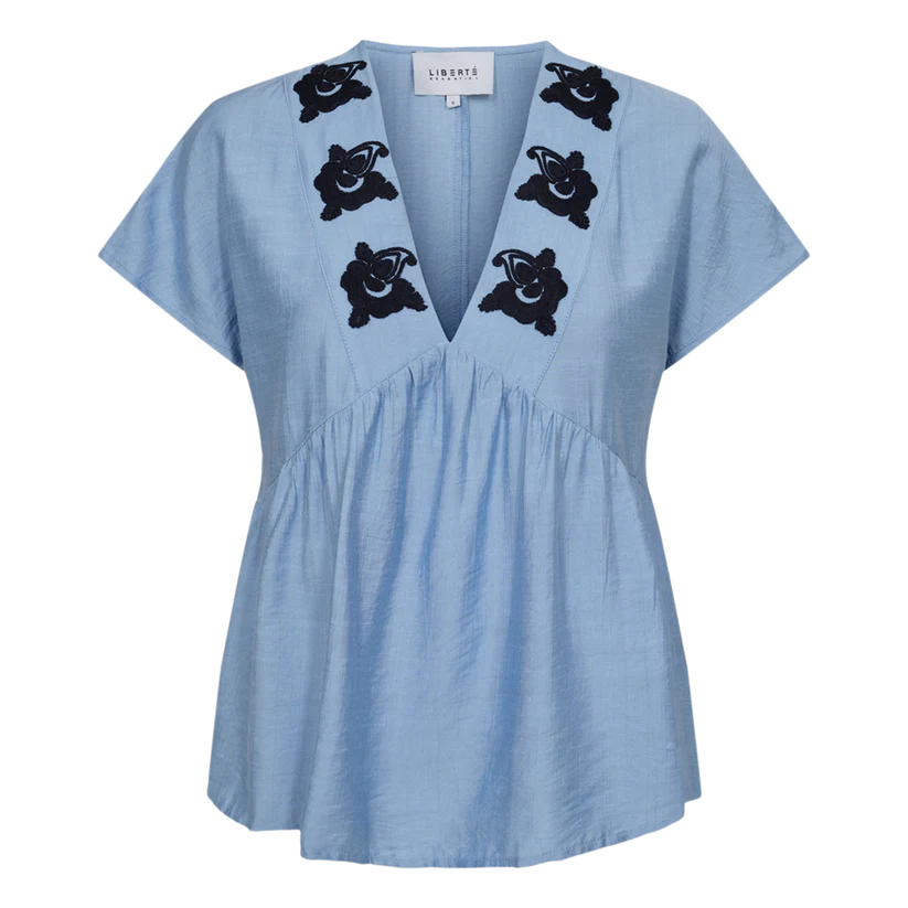 Liberté - Roseli SS Blouse - Dusty Blue