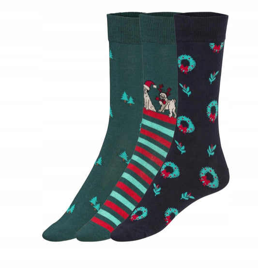 Livergy Socks Set of 3 pairs (Christmas Theme)