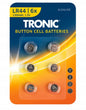TRONIC Button Batteries, 6 Pieces LR44 1.5V 130mAh /P18