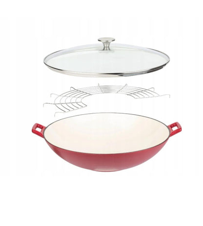 GSW Cast iron wok, Ø 36 cm Color RED